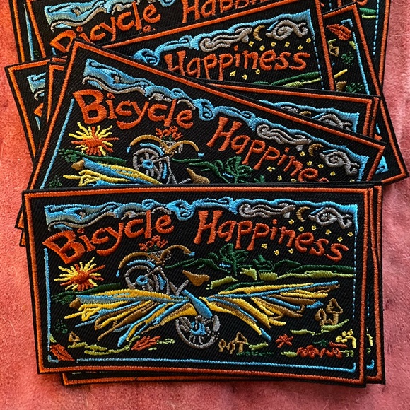 Bicycle Happiness patch artwork-sew on or iron on patch supports bike education - Picture 1 of 6